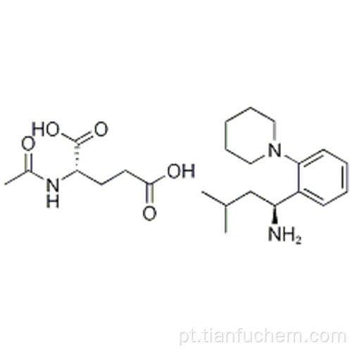 Ácido L-glutâmico, N-acetil-, compd. com (aS) -α- (2-metilpropil) -2- (1-piperidinil) benzenometanamina (1: 1) CAS 219921-94-5